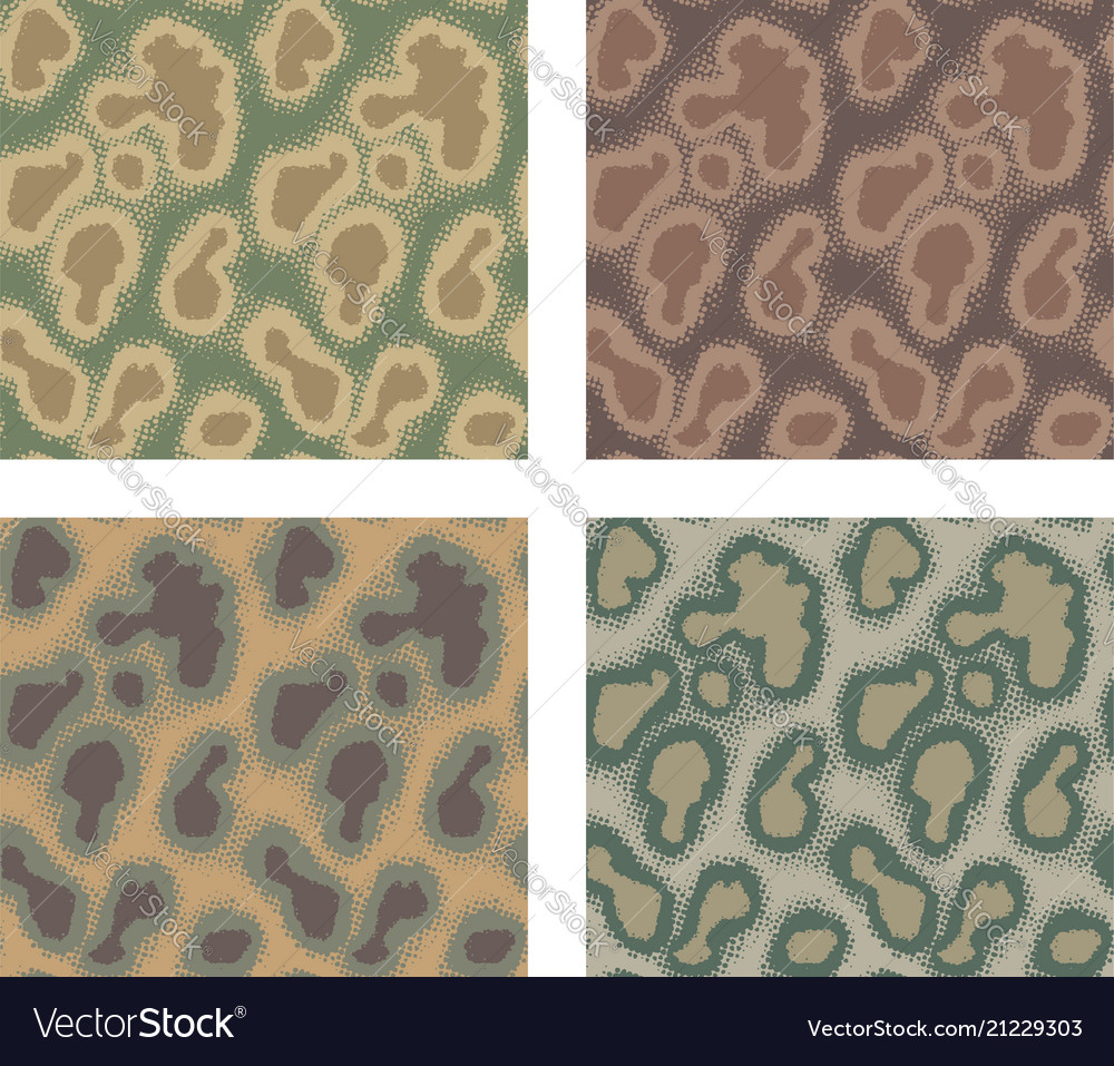 Camouflage pattern design with different color vector image Camouflage pattern design with different color