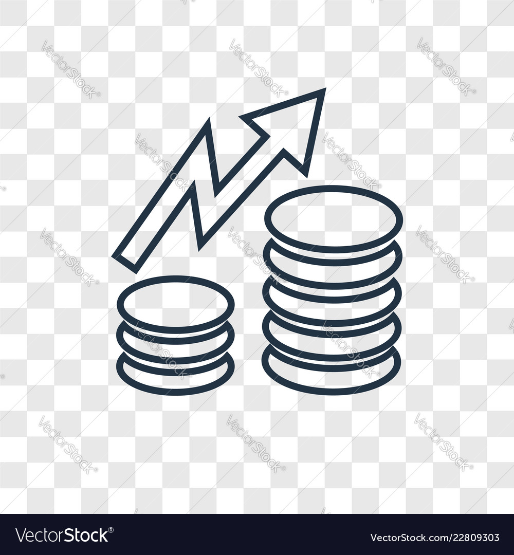 Data concept linear icon isolated on transparent Vector Image Data concept linear icon isolated on transparent