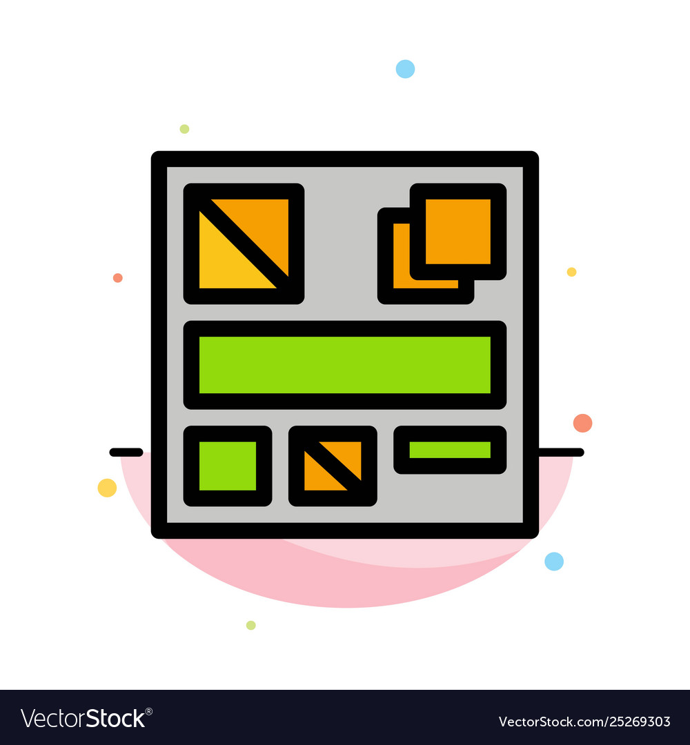 Design mockup web abstract flat color icon Vector Image Design mockup web abstract flat color icon