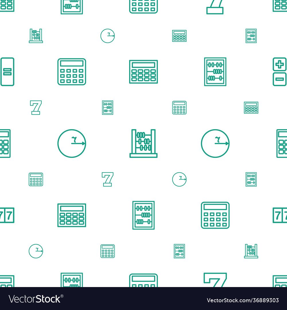 Math icons pattern seamless white background