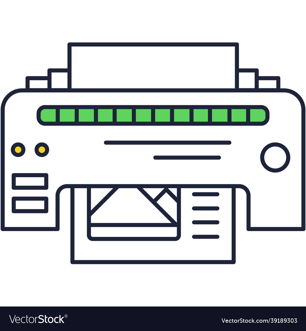 Printer icon ink printout outline pictograph