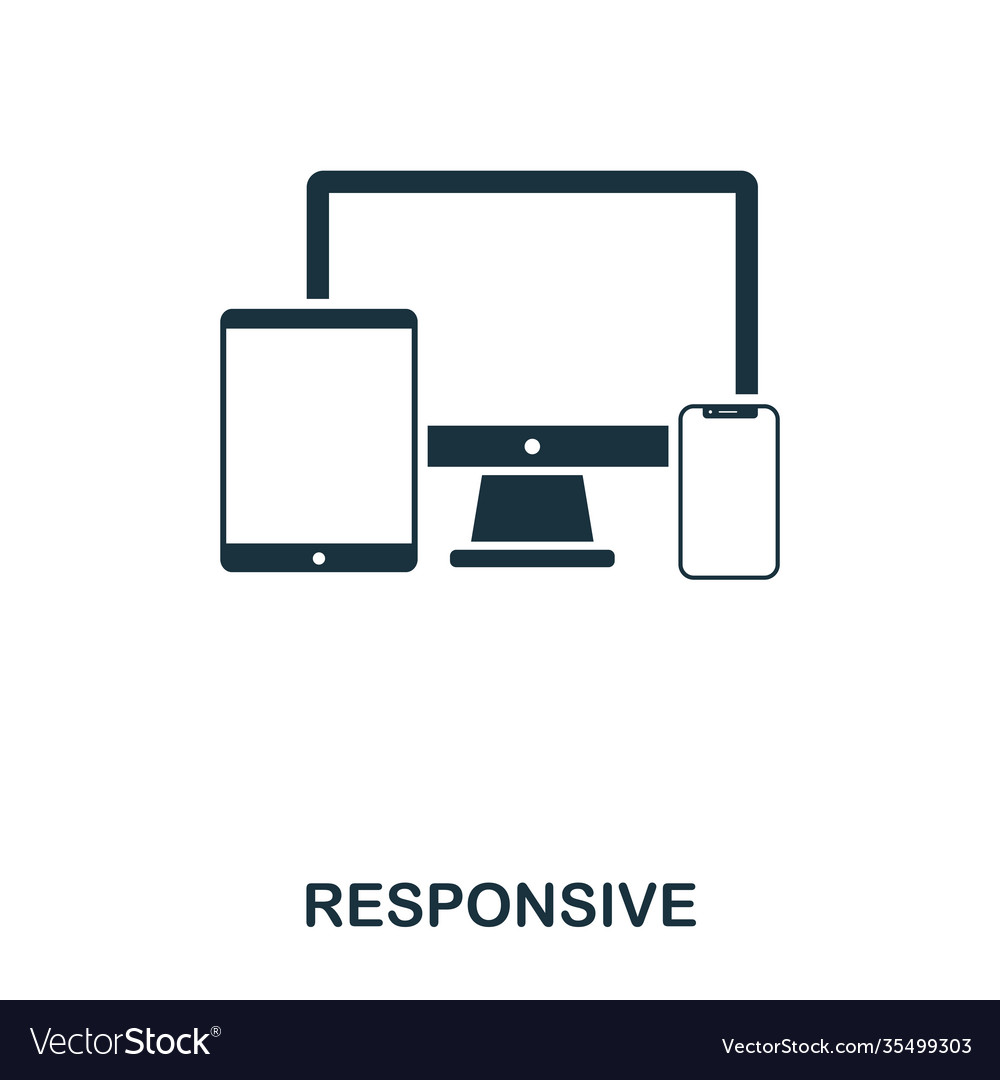 Responsive icon line style design ui