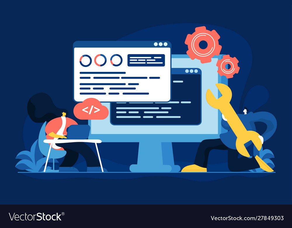 Software configuration flat vector image Software configuration flat