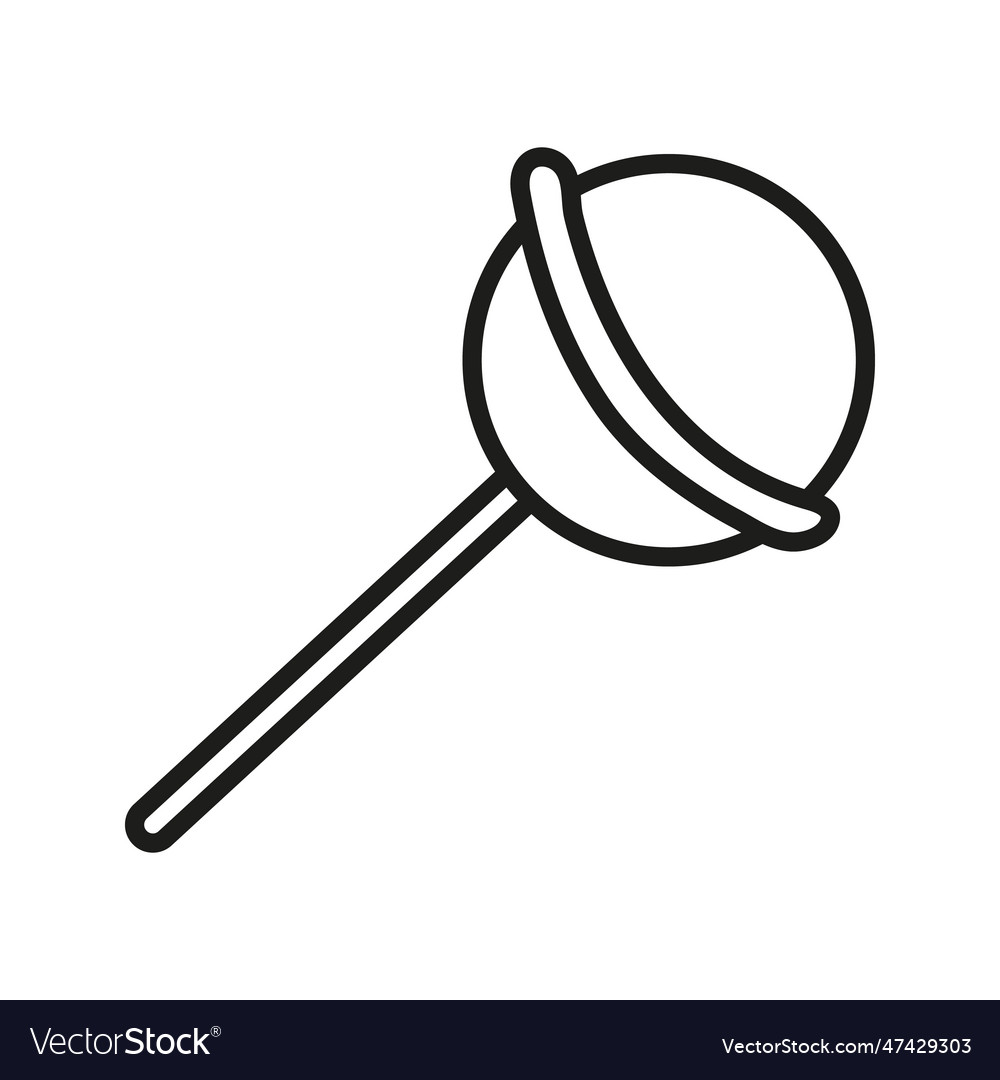 Sweets candies lollipop isolated doodle outline Vector Image