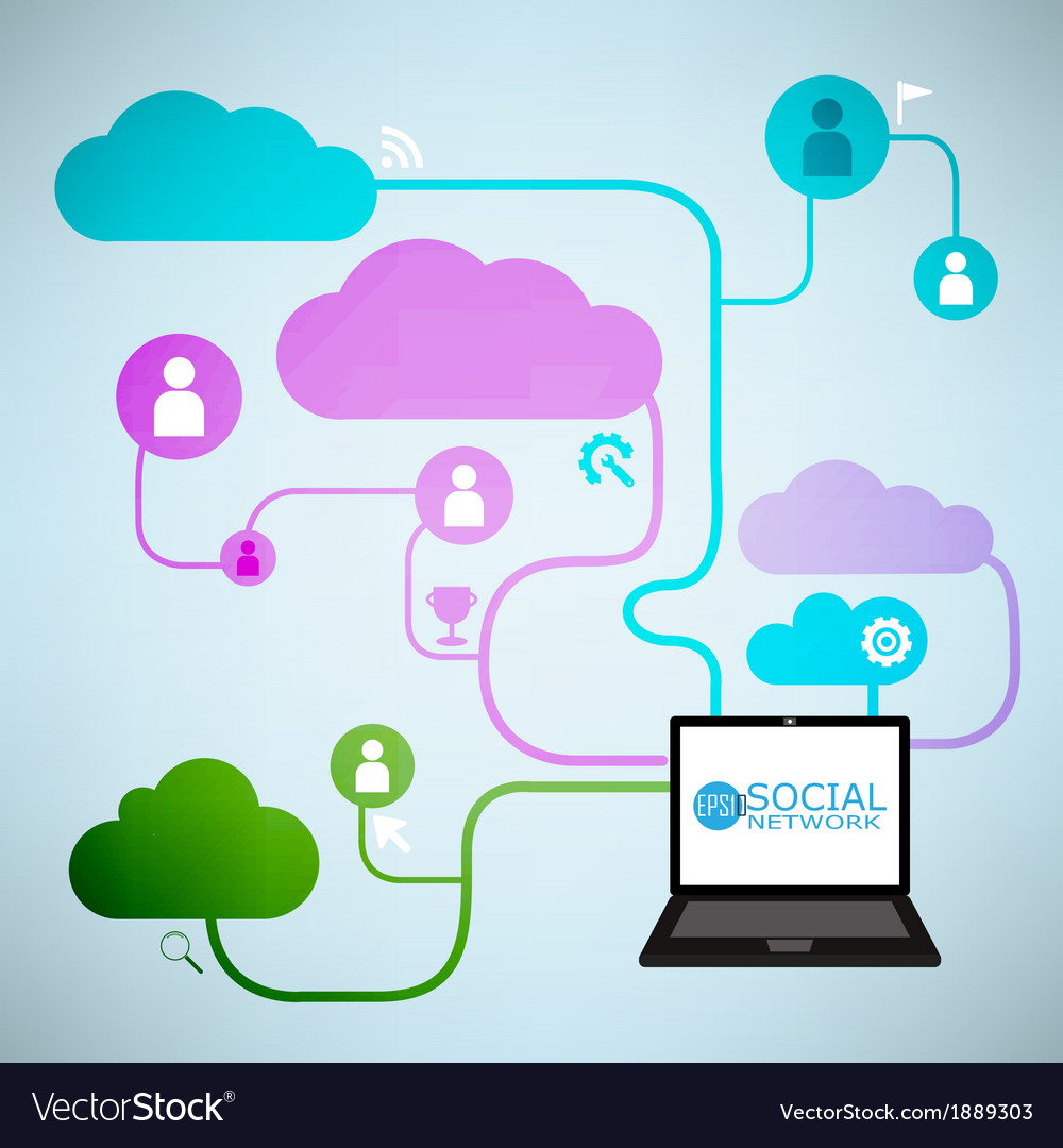 Template design cloud and notebook