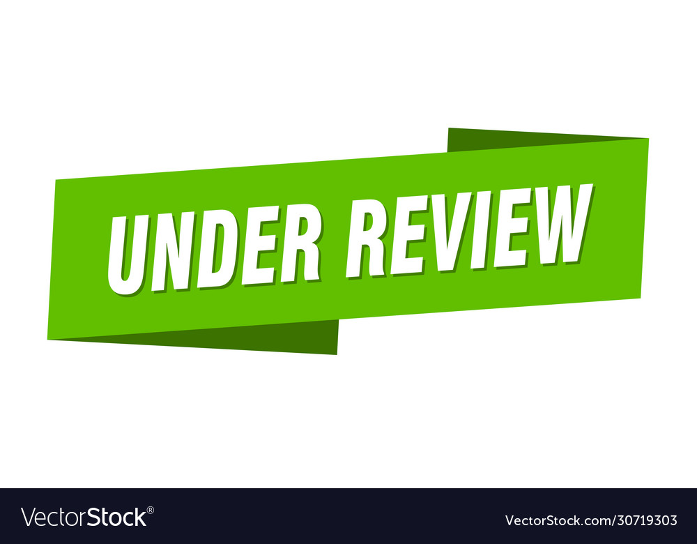 Under review banner template ribbon