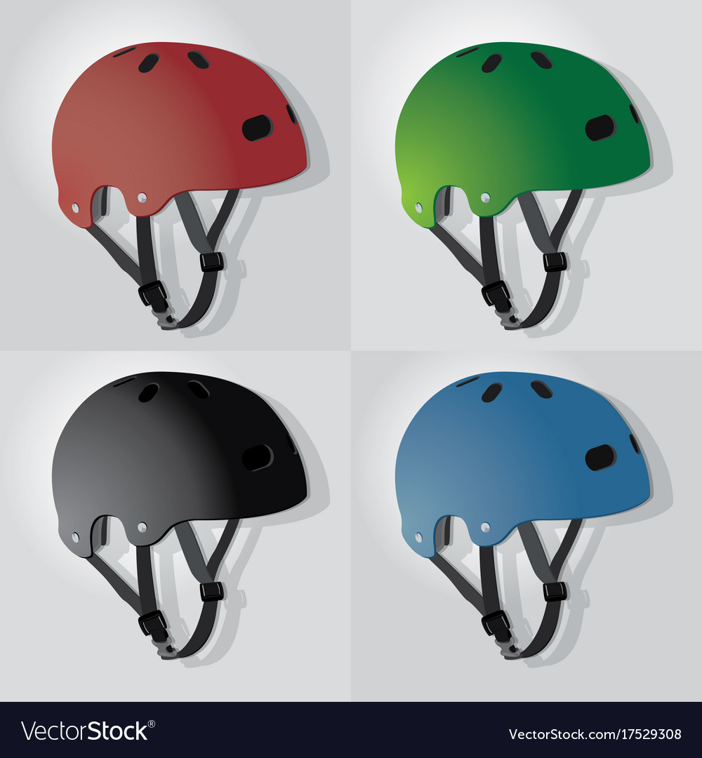 Bike helmets Royalty Free Vector Image - VectorStock