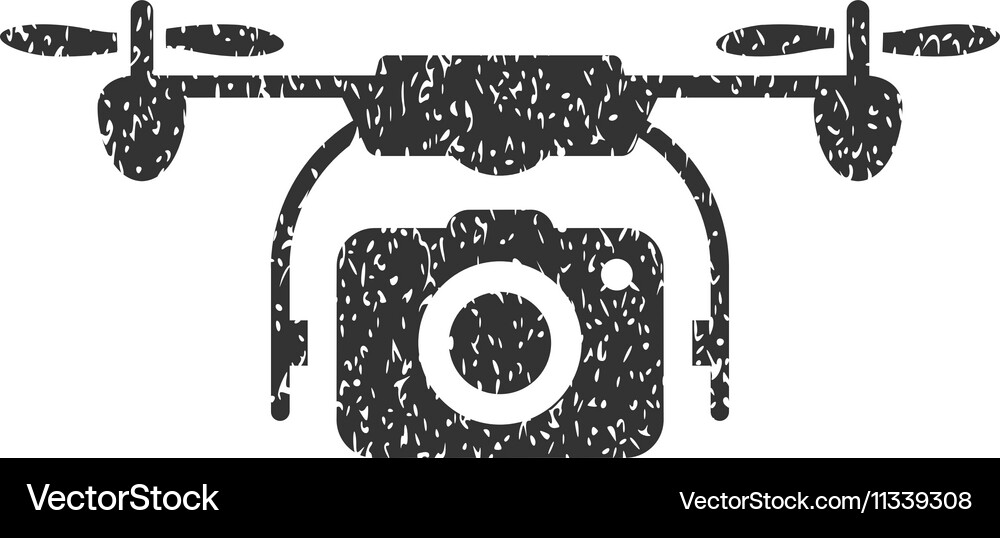 Camera drone grainy texture icon Royalty Free Vector Image