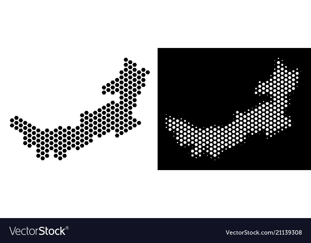 Chinese inner mongolia map hexagon scheme