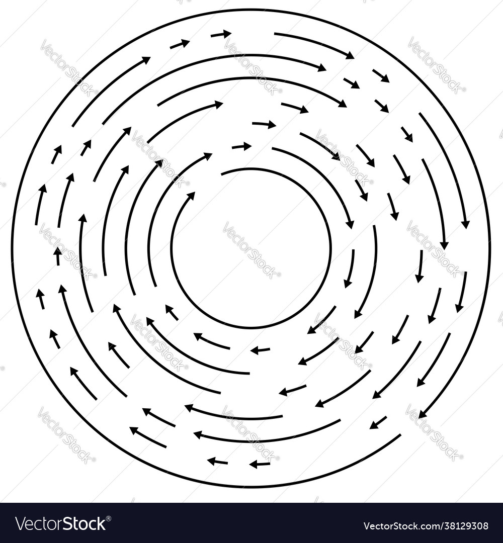 Circular cyclic arrows circle element Vector Image Circular cyclic arrows circle element
