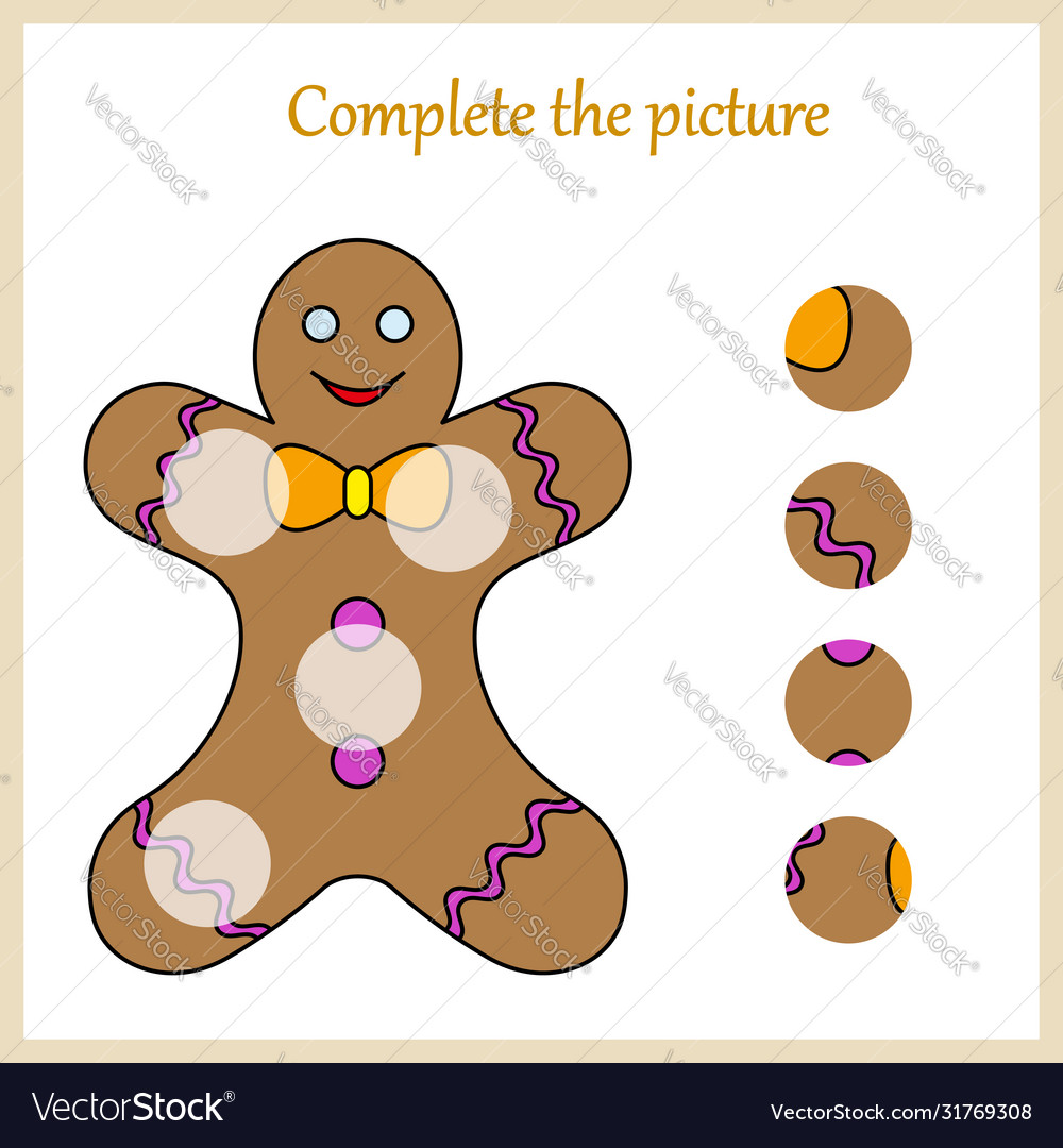 Complete picture puzzle task game