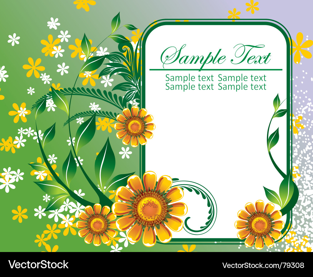 Floral frame Royalty Free Vector Image - VectorStock