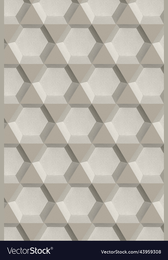 Gray hexagonal paper craft patterned background