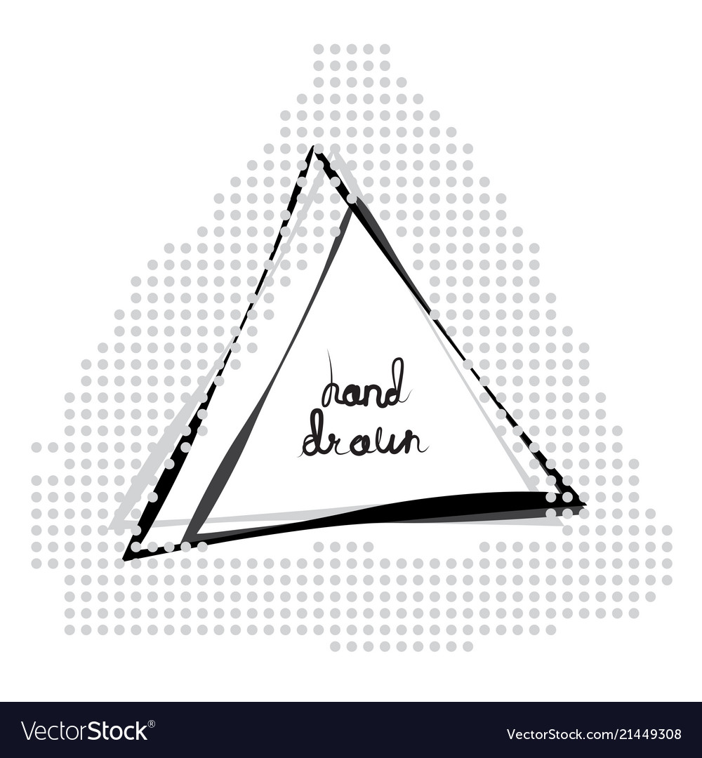 Hand drawn sketched triangle