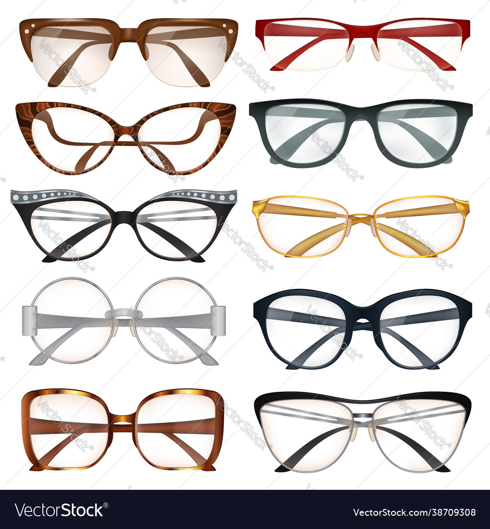 Modern eyeglasses set