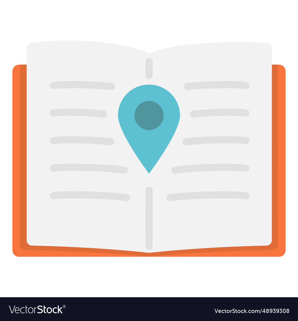 Notebook location flat icon