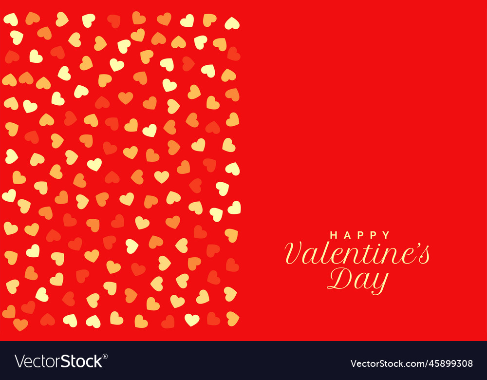 Red valentines day background with hearts pattern