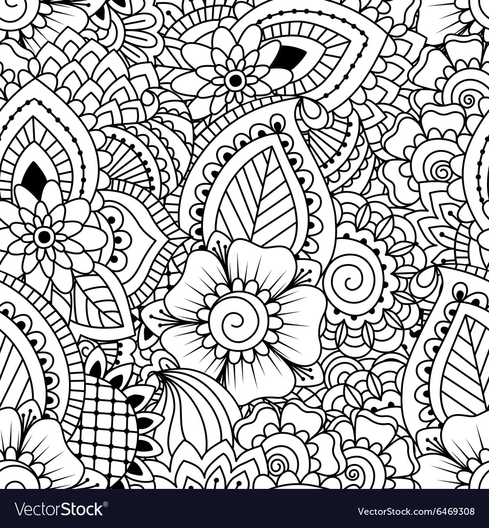 Seamless black and white pattern Royalty Free Vector Image