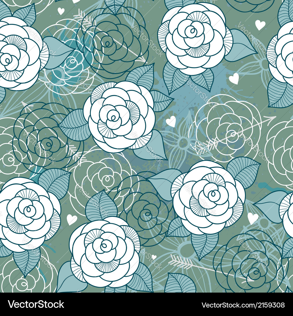 Seamless pattern with roses Royalty Free Vector Image