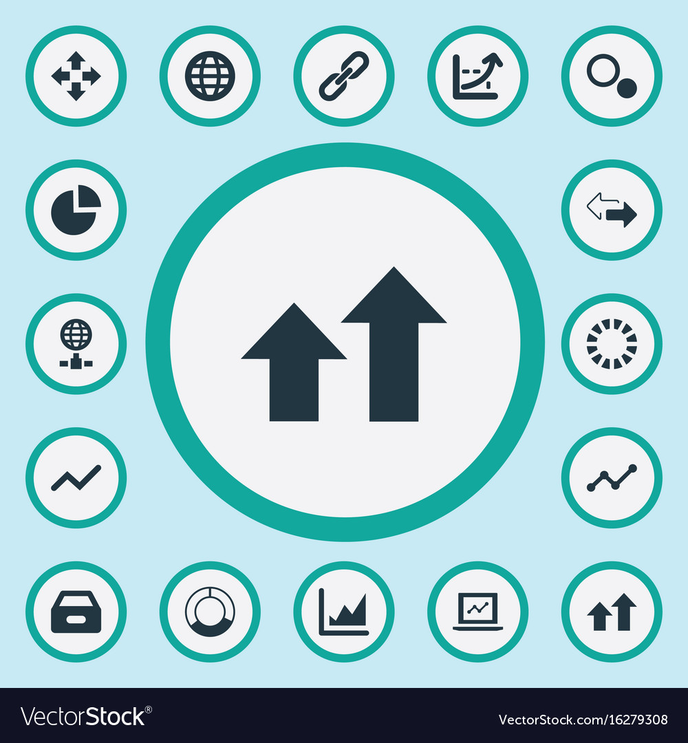 Set of simple analysis icons