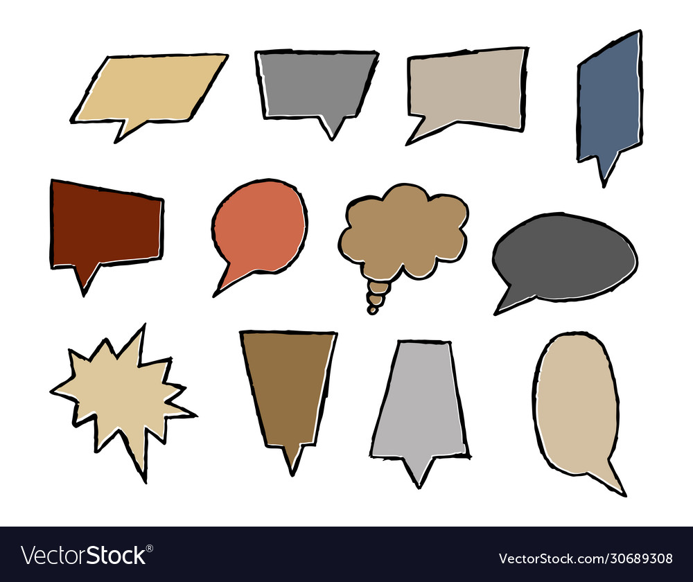 Set text fields different shape vector image Set text fields different shape
