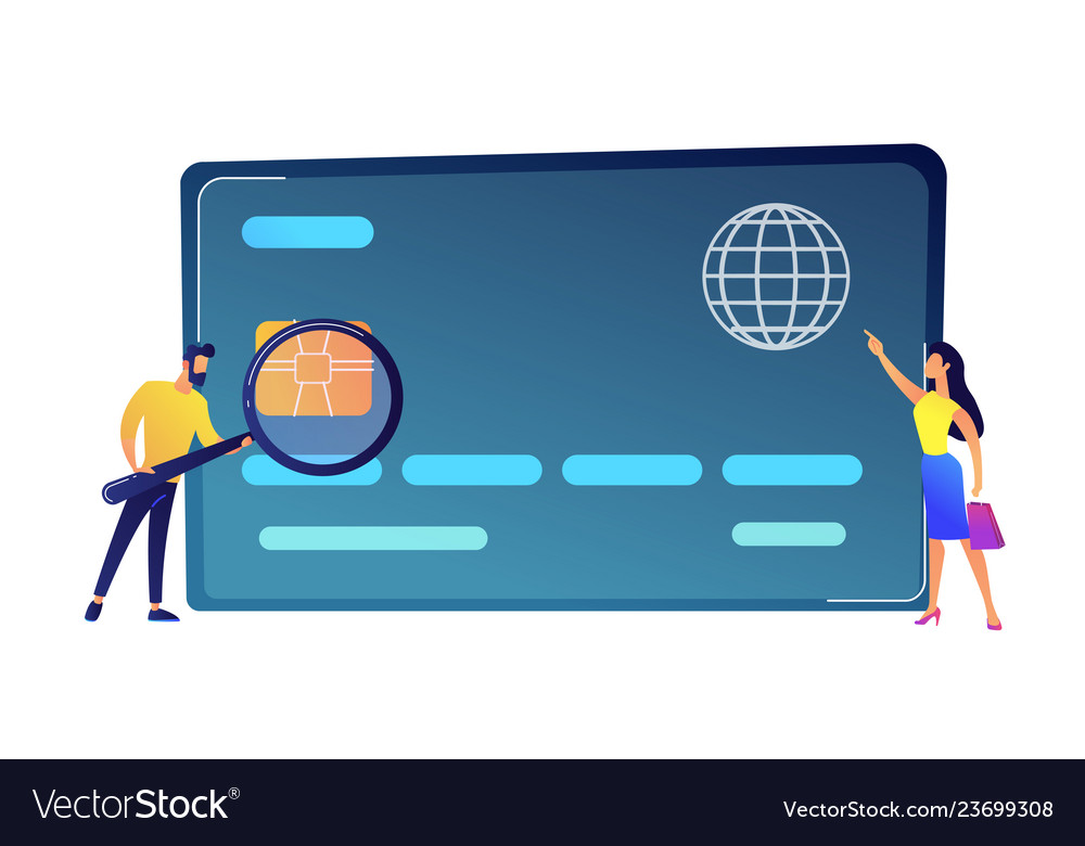 Shopper mit Lupe Käufer Einkaufstasche vector image Shopper mit Lupe Käufer Einkaufstasche