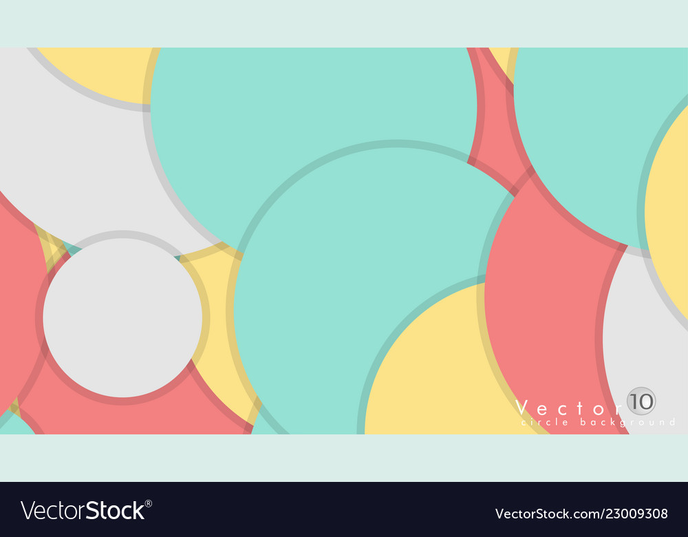 Simple and colorful circles background design vector image Simple and colorful circles background design