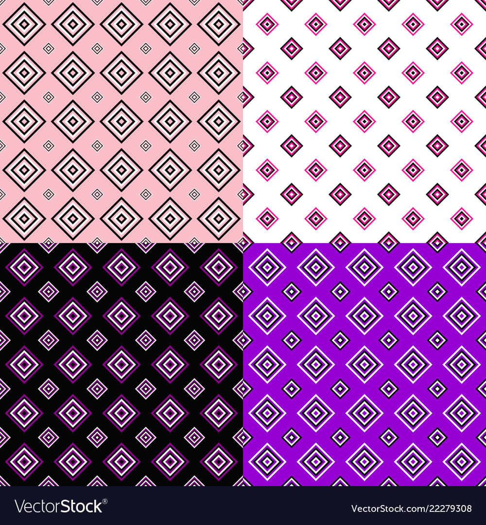 Simple seamless pattern set - square background