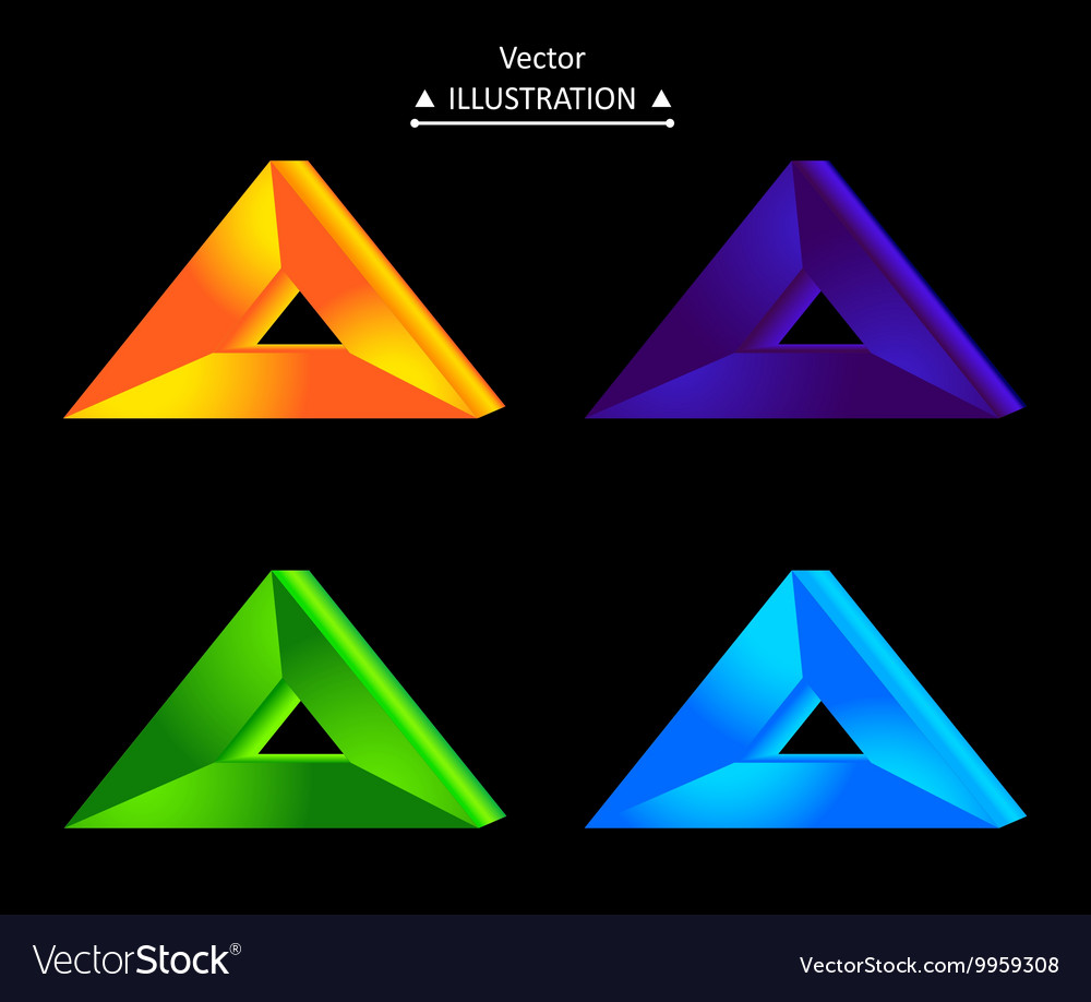Triangular logo set