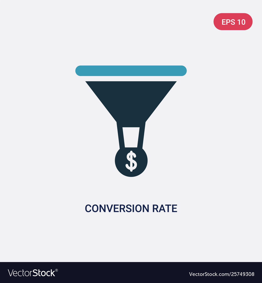 Two color conversion rate optimization icon from vector image Two color conversion rate optimization icon from