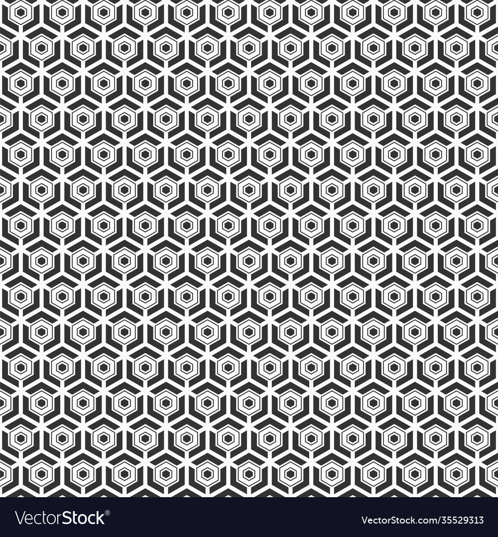 Abstract seamless hexagons pattern Royalty Free Vector Image