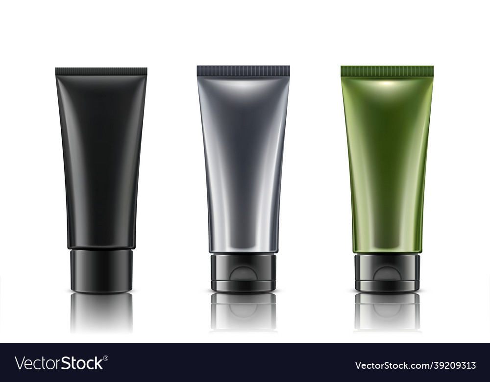 Blank cosmetic plastic tubes set