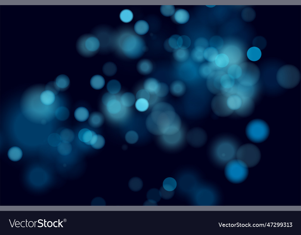 Blurred bokeh light on dark blue background Vector Image