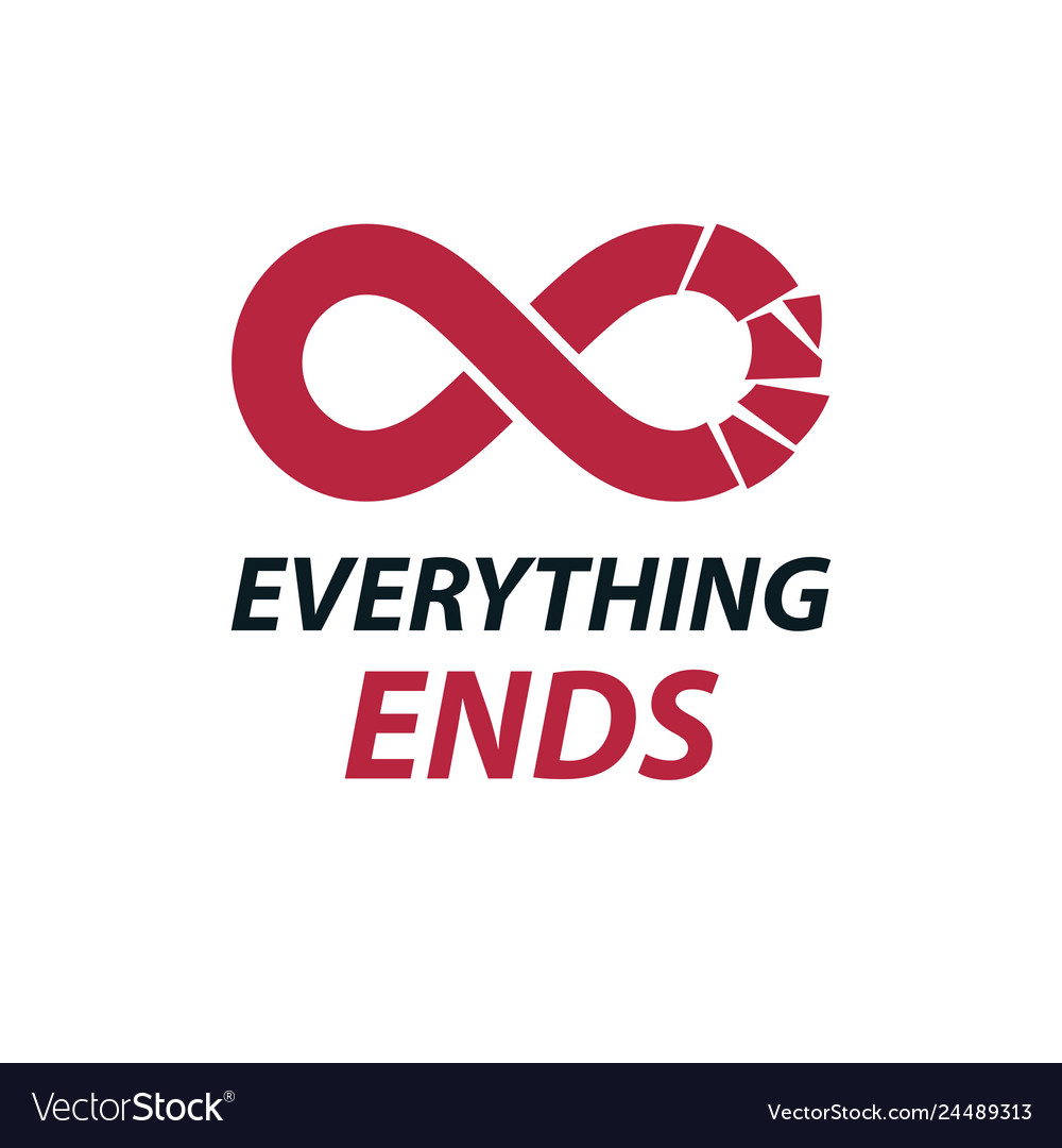 Crashed Infinity Loop Symbol konzeptionelles Logo