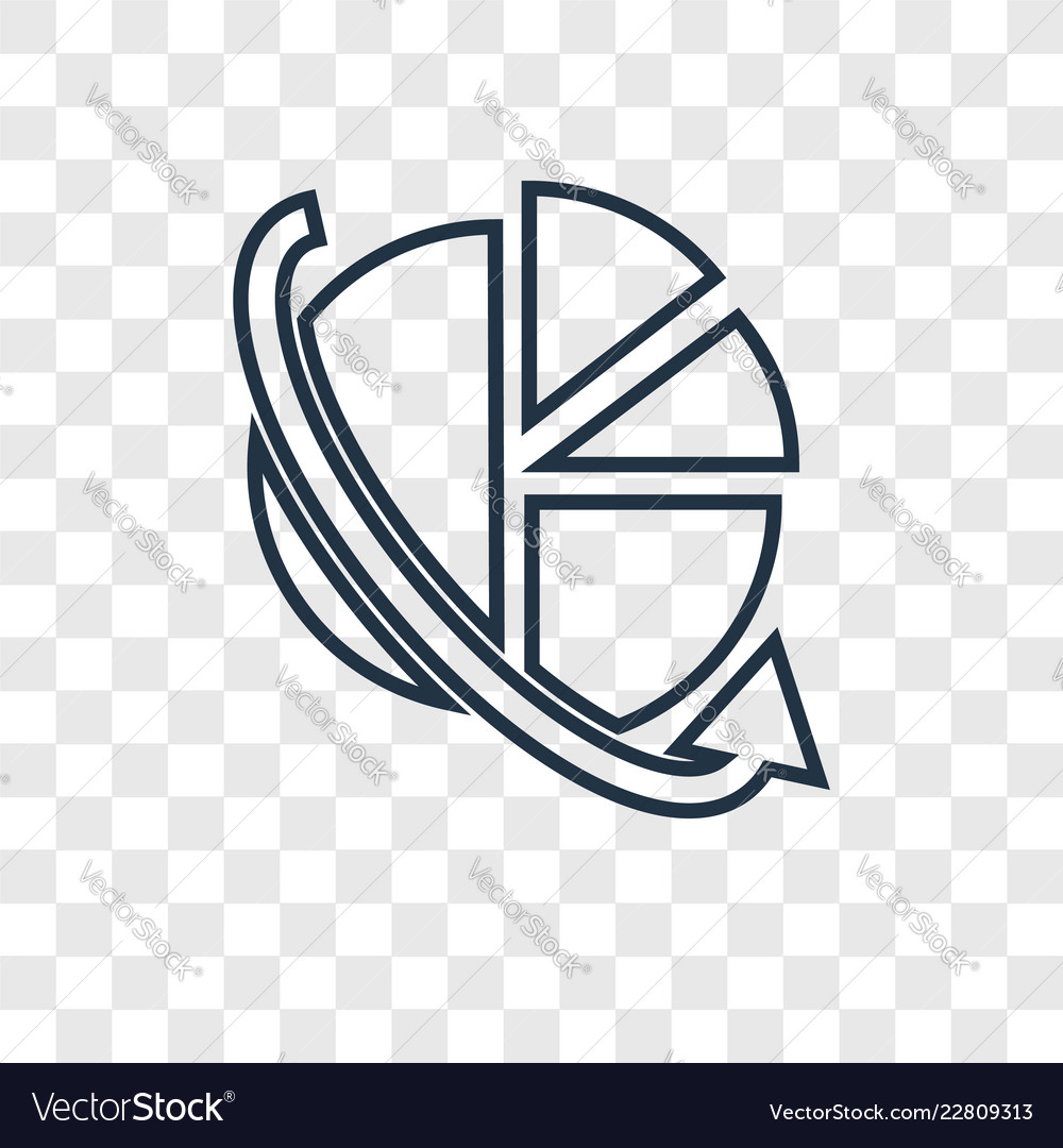 Data concept linear icon isolated on transparent Vector Image Data concept linear icon isolated on transparent