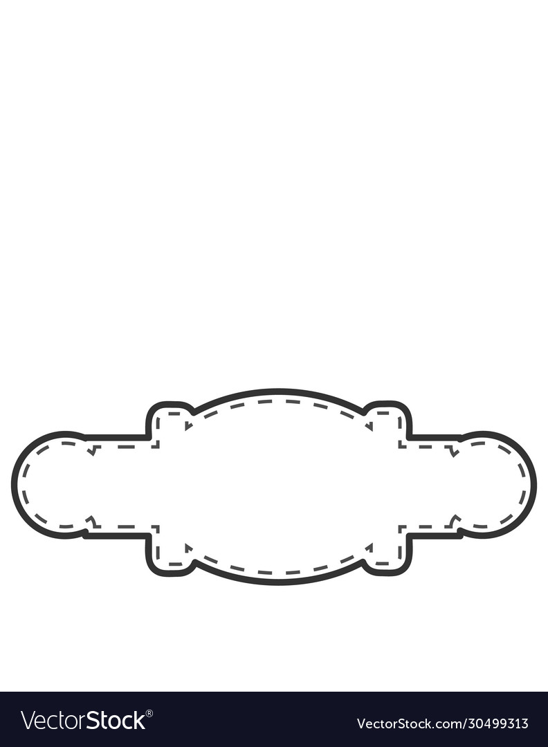 Empty paper template with badge element isolated