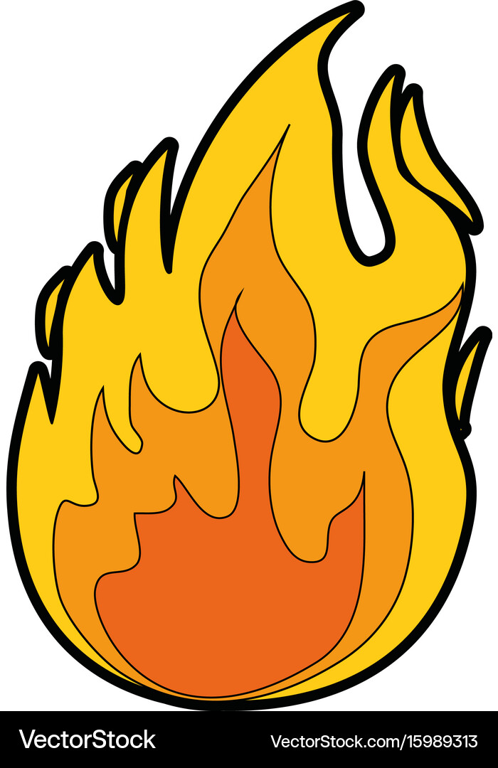 Fire flame icon Royalty Free Vector Image - VectorStock