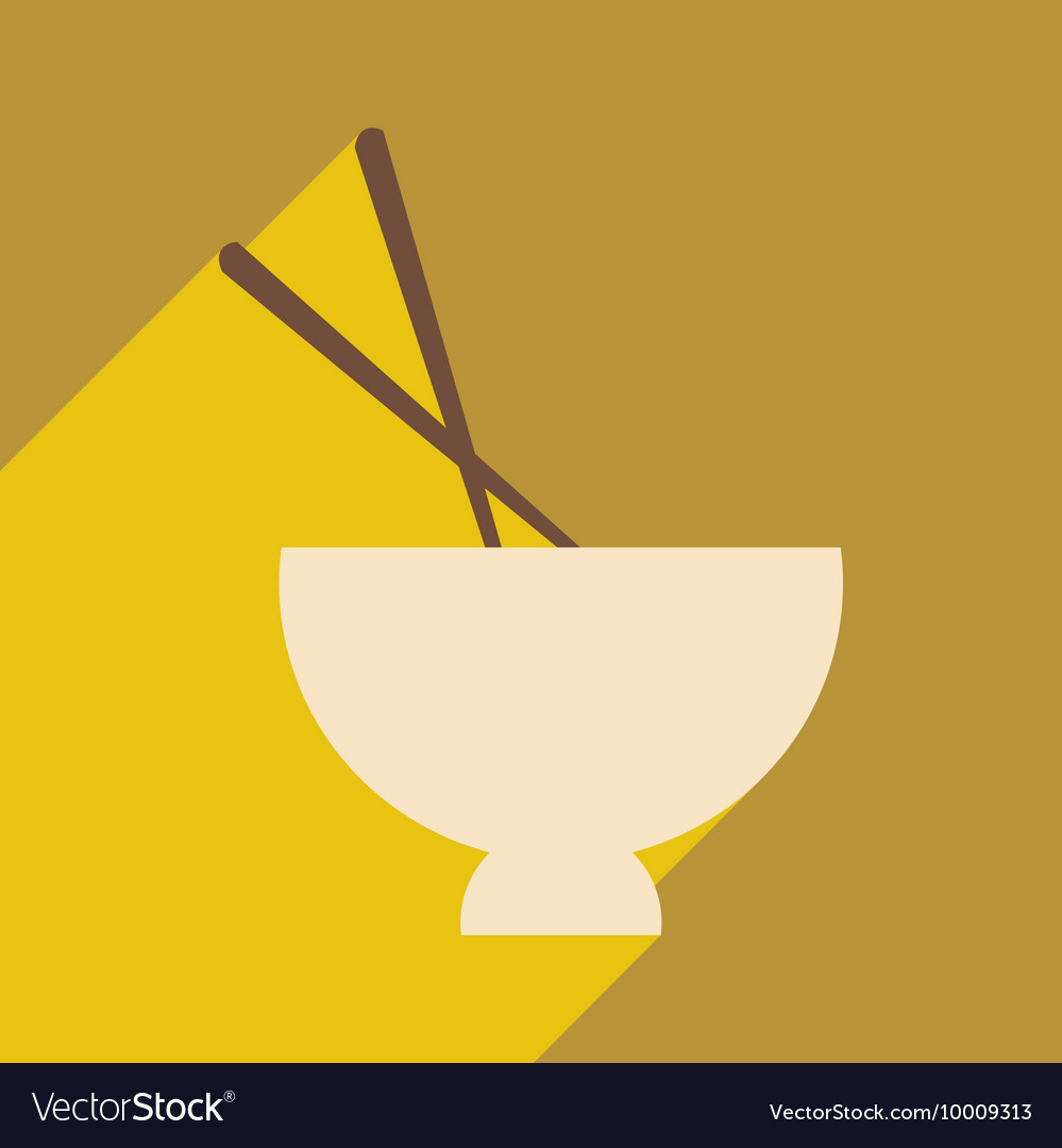 Flat with shadow icon and mobile application soup