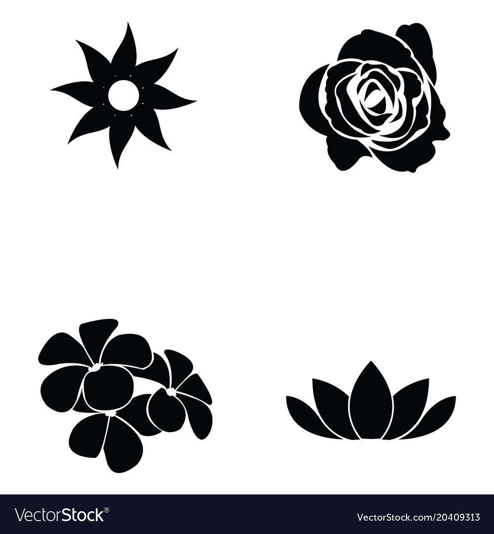 Flower icon set