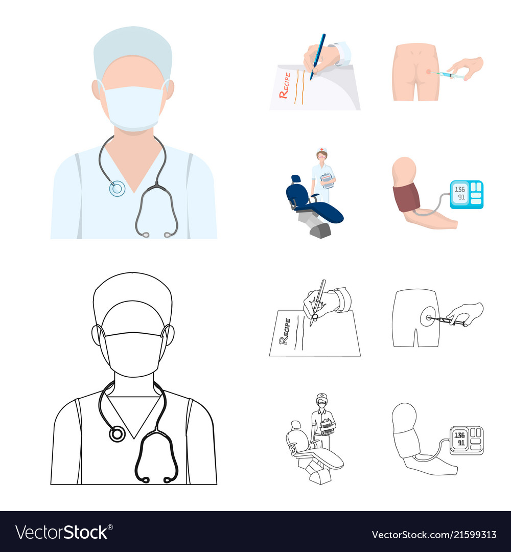 intramuscular injection prescription dentist vector image