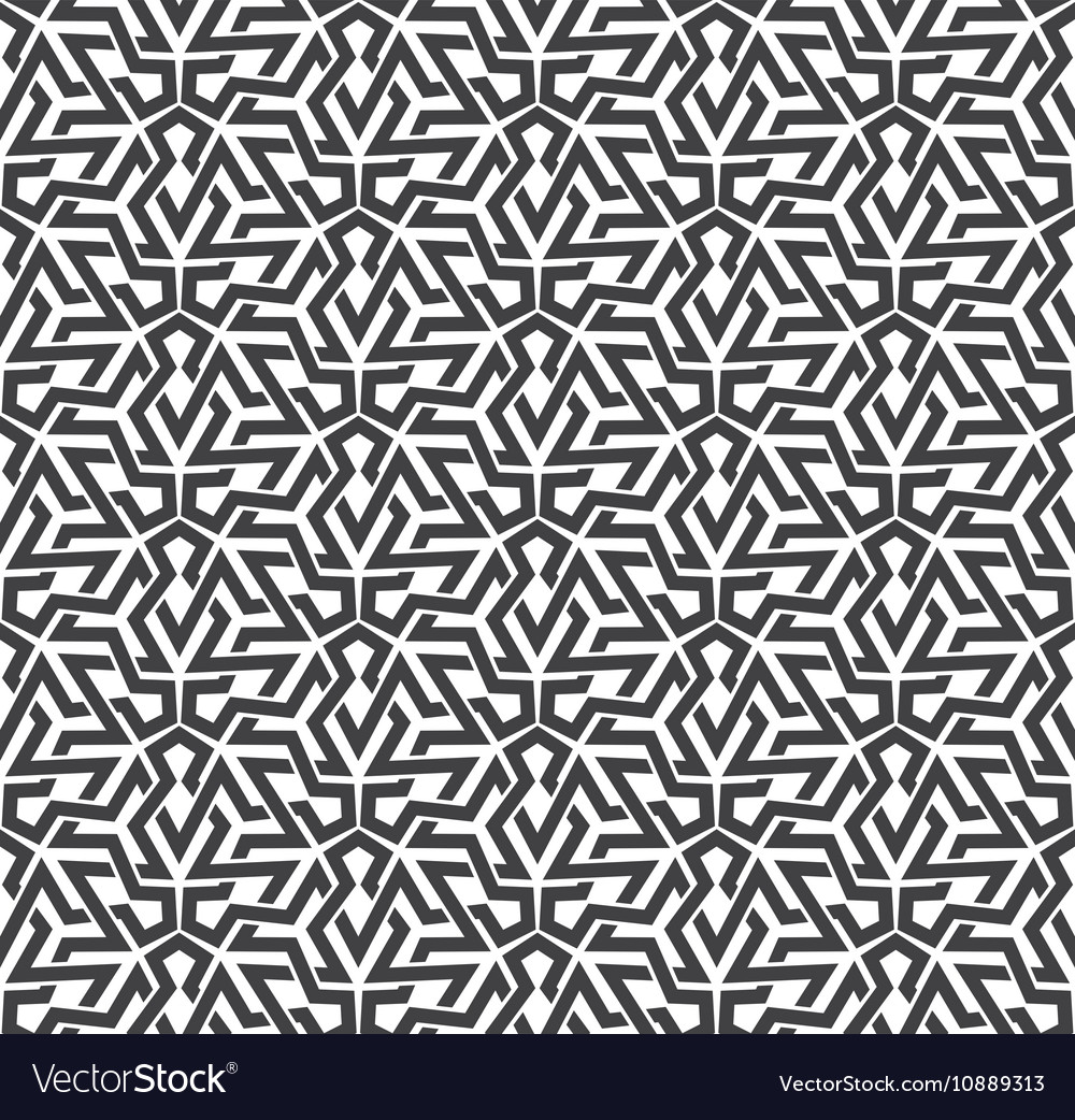 Intricate Interlocking Polygon Pattern