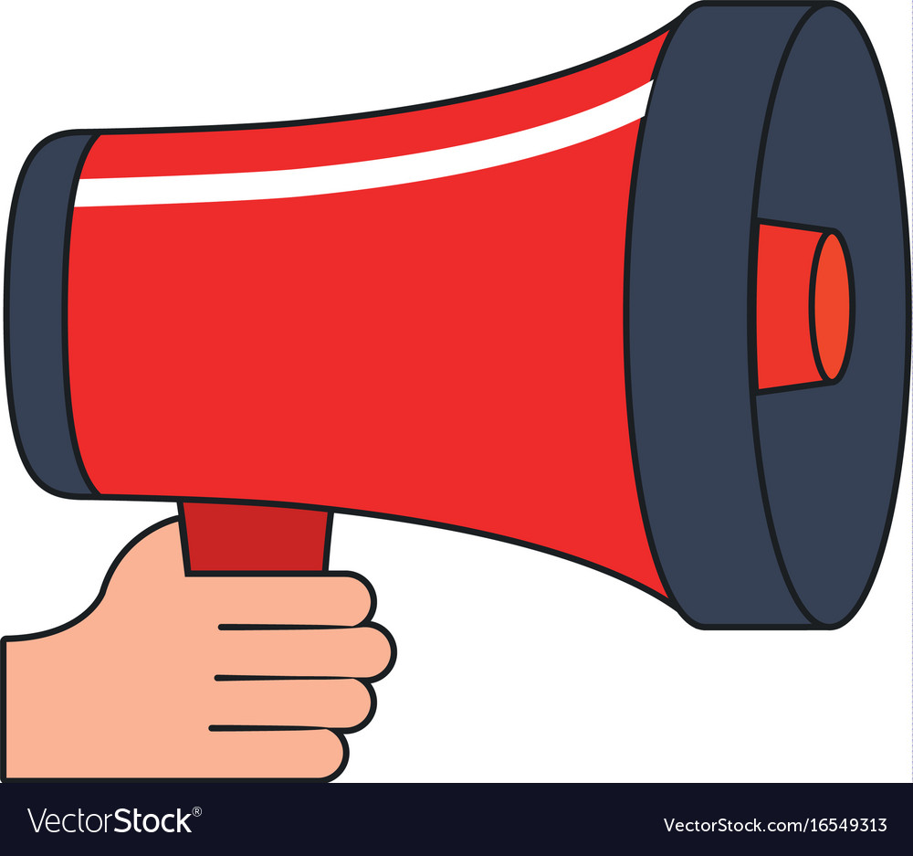 Megaphone device icon Royalty Free Vector Image