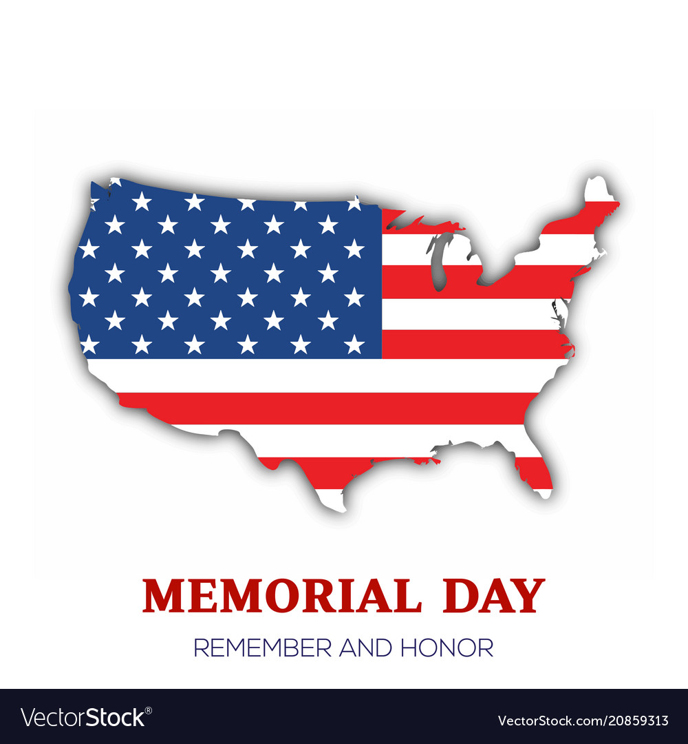 Memorial day greeting card Vector Image Memorial day greeting card