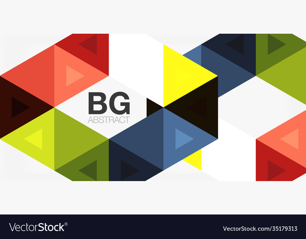Mosaic triangle pattern abstract background Vector Image Mosaic triangle pattern abstract background