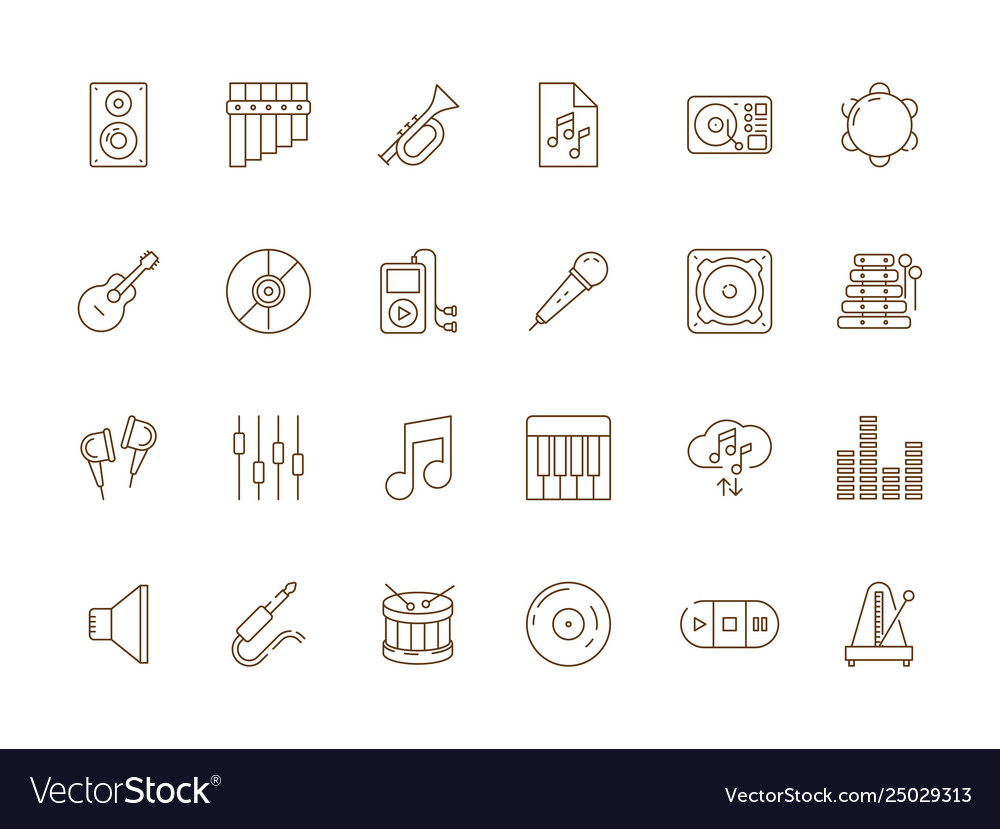 Music icon musical audio dj studio equipment vector image Music icon musical audio dj studio equipment