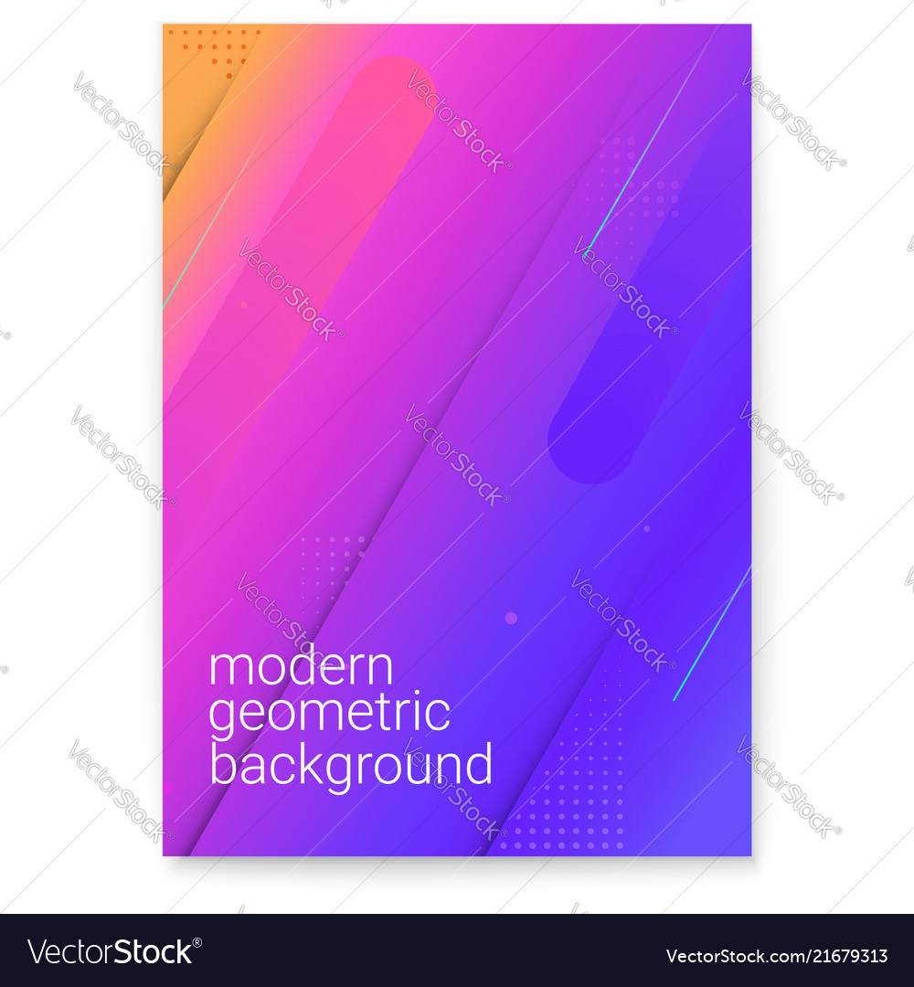 Poster with modern gradient and minimalistic vector image Poster with modern gradient and minimalistic