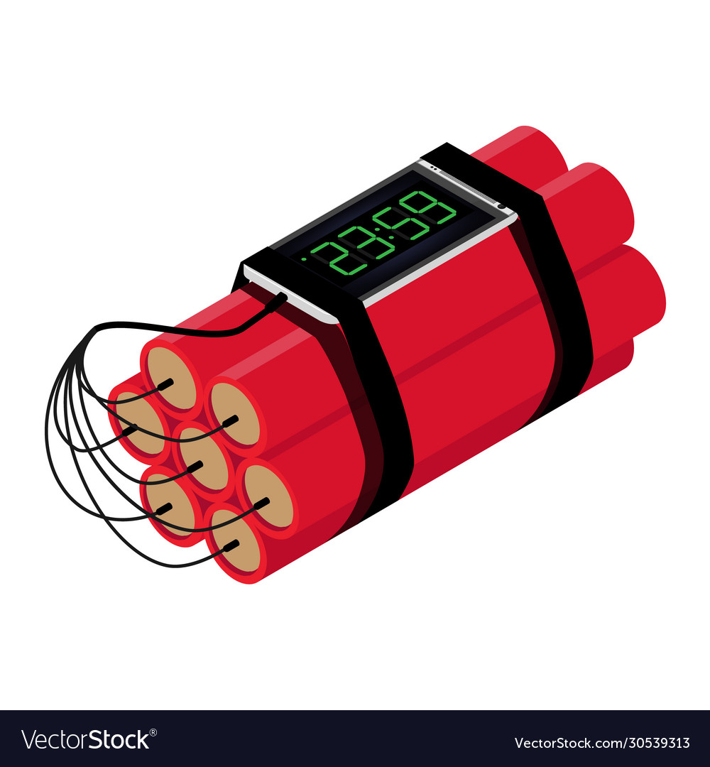 Realistic detailed isometric red detonate