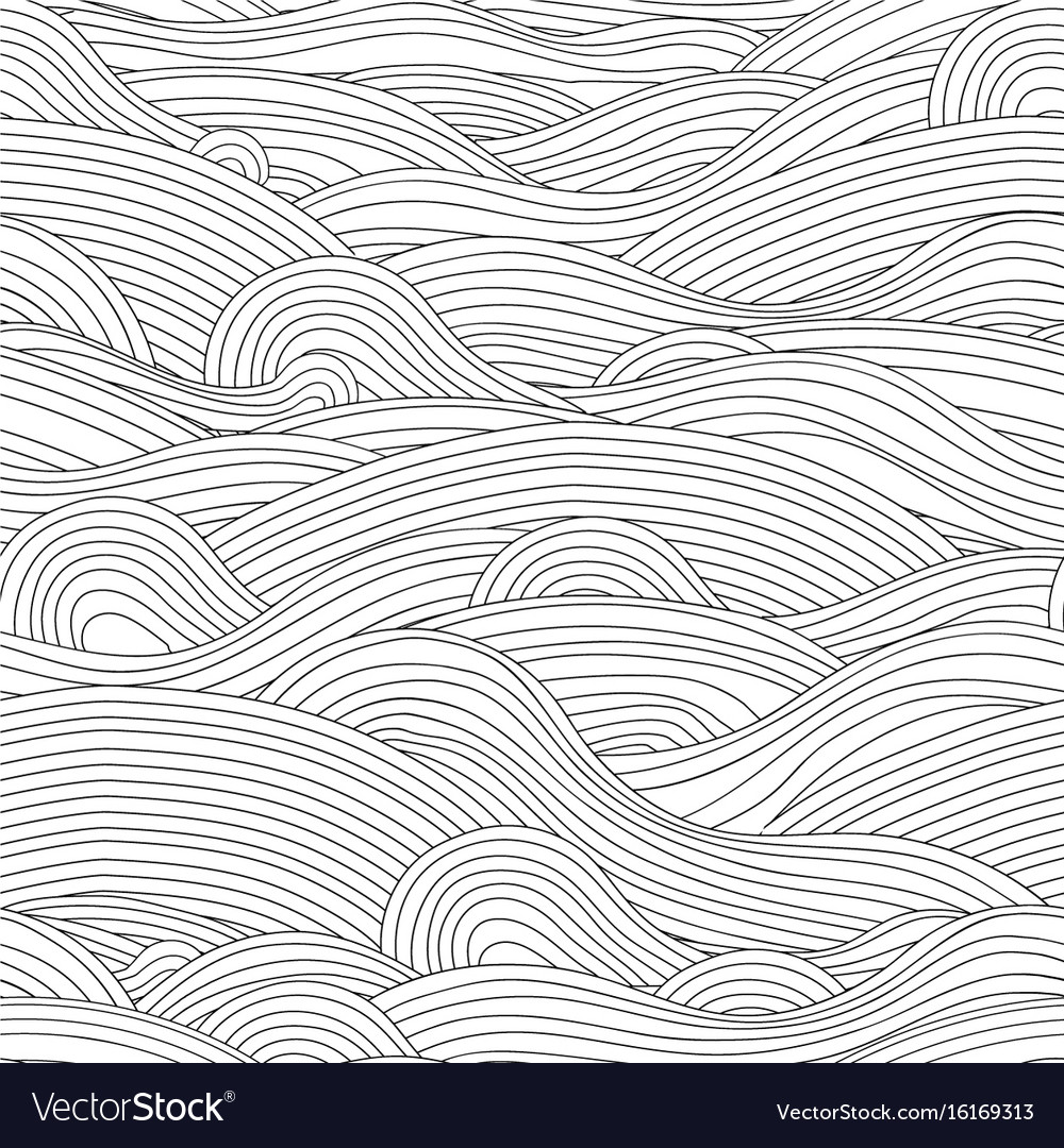 Seamless unusual pattern with waves