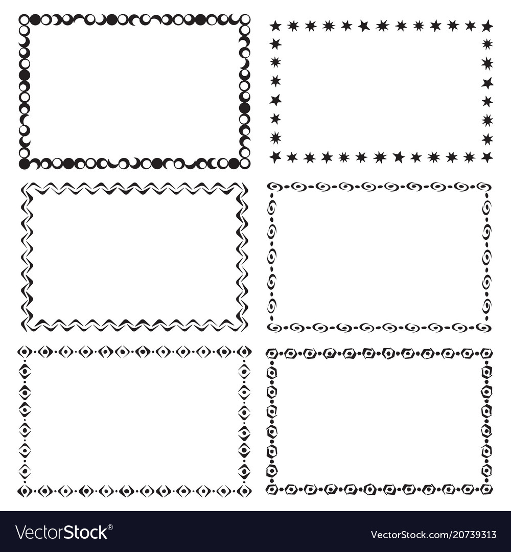 Set modern frames Royalty Free Vector Image VectorStock