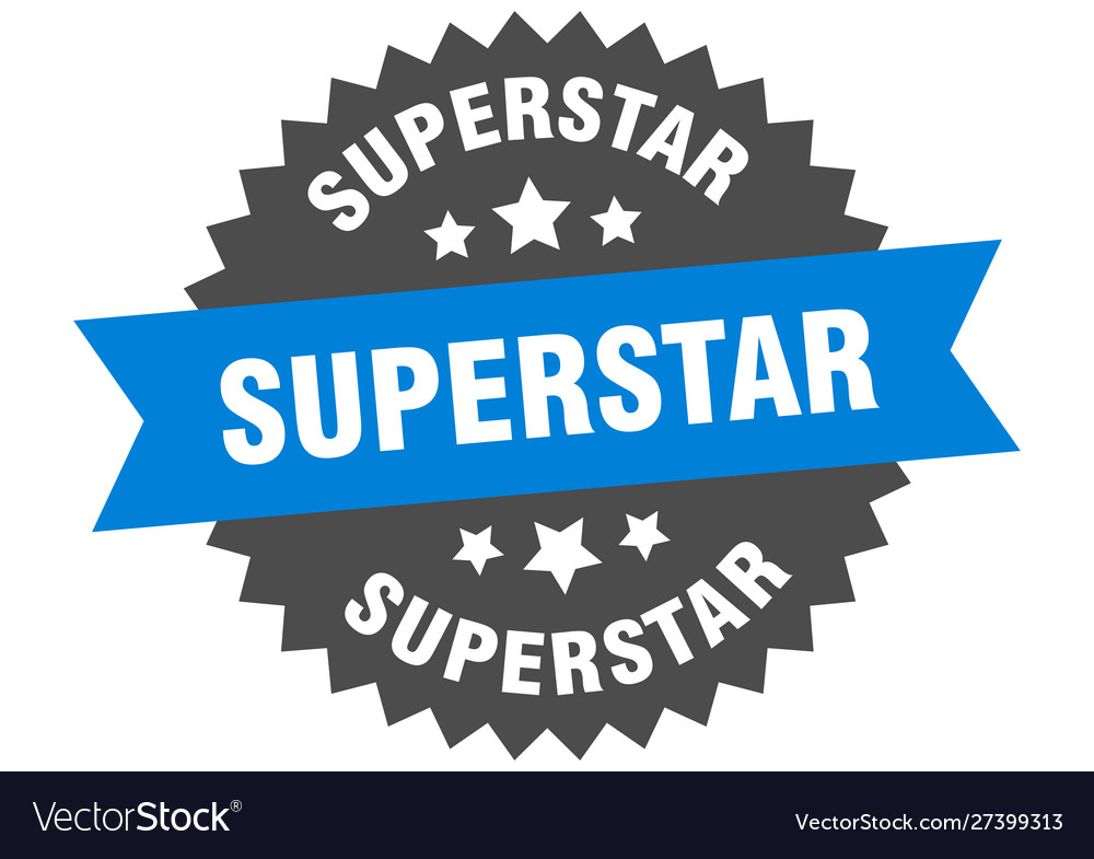 Superstar sign blue-black circular band